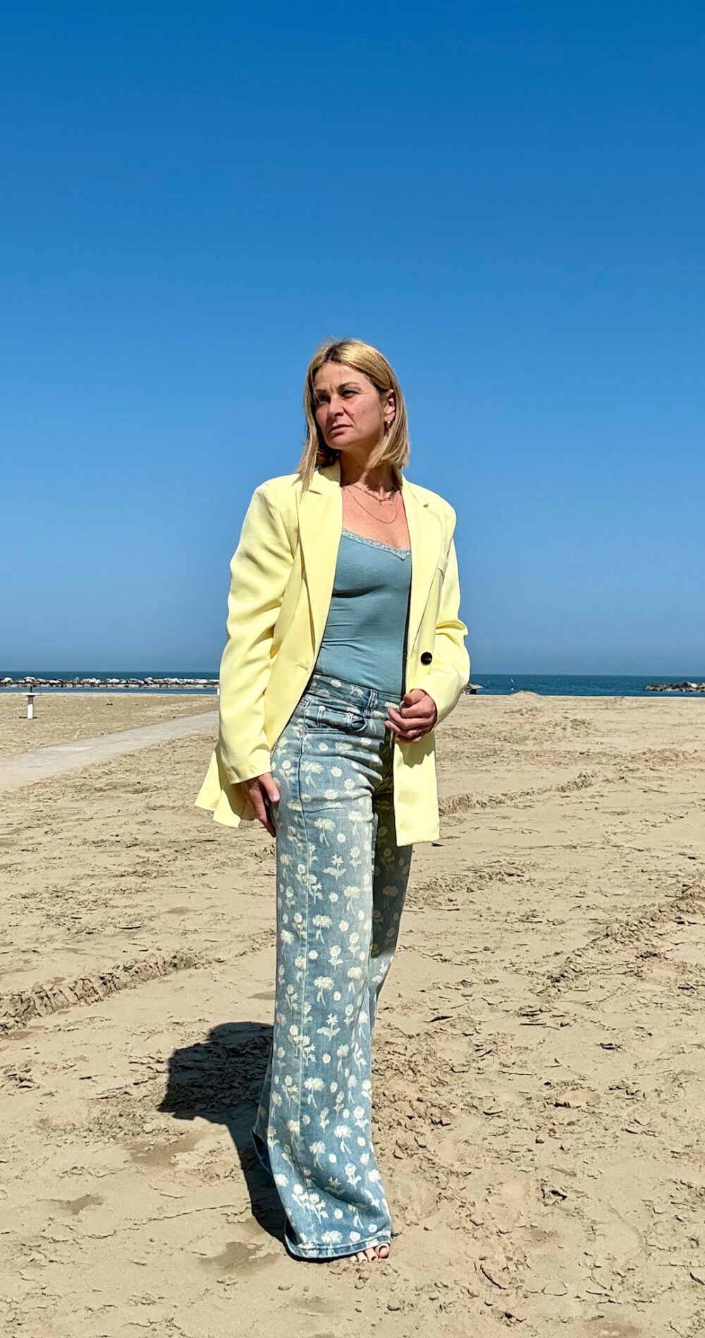 JEANS MARGHE ELASTICIZZATO A PALAZZO