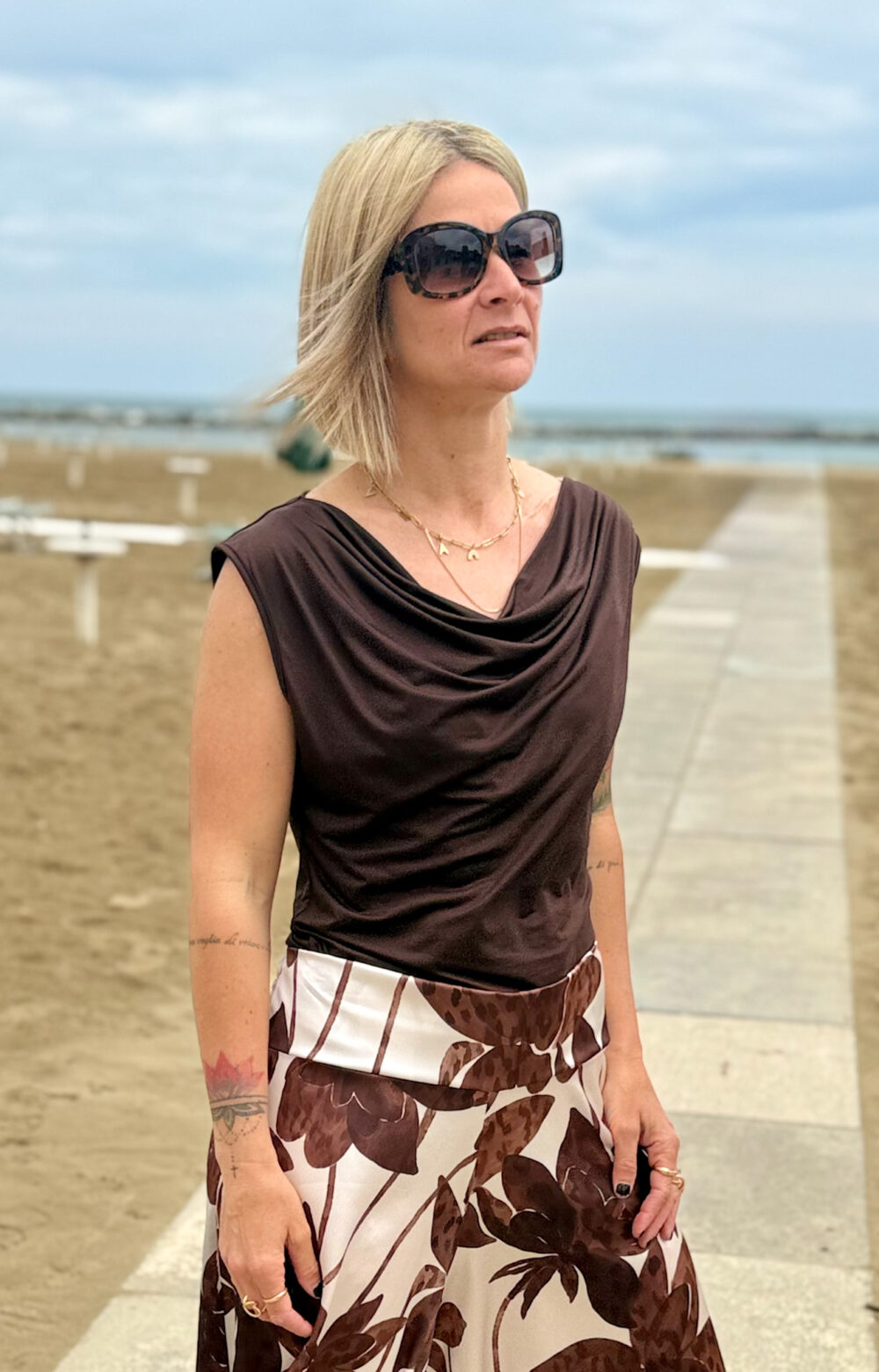 CANOTTA SPALLA SCOLLO CASCATA MICROFIBRA