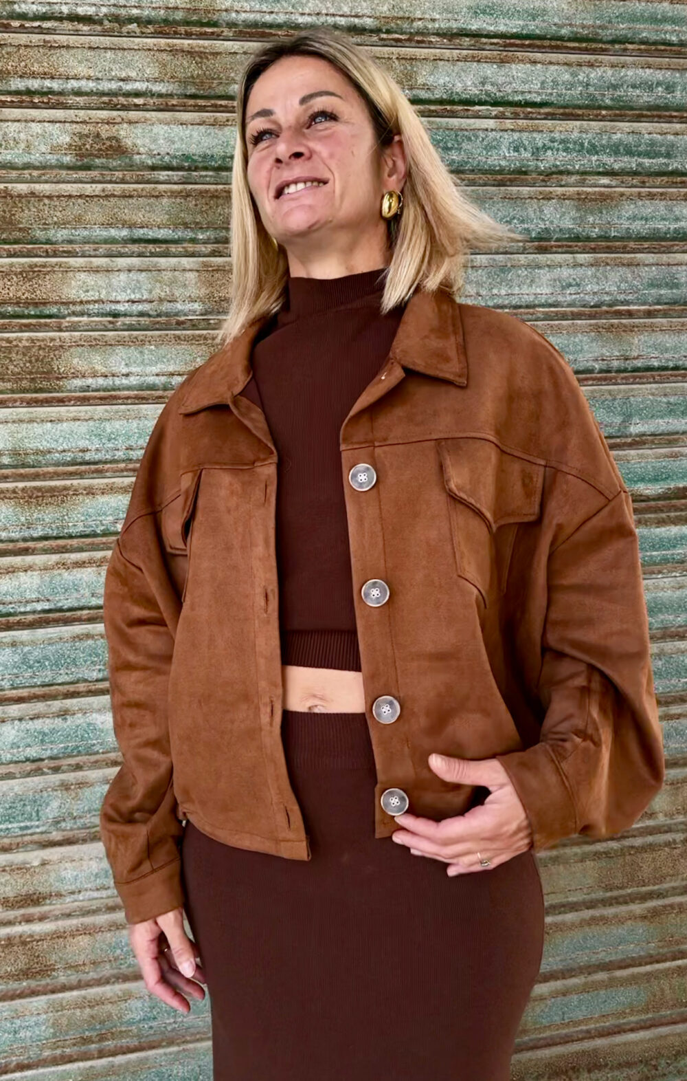 GIACCHETTO IN TESSUTO CON ARRICCIATURA IN VITA