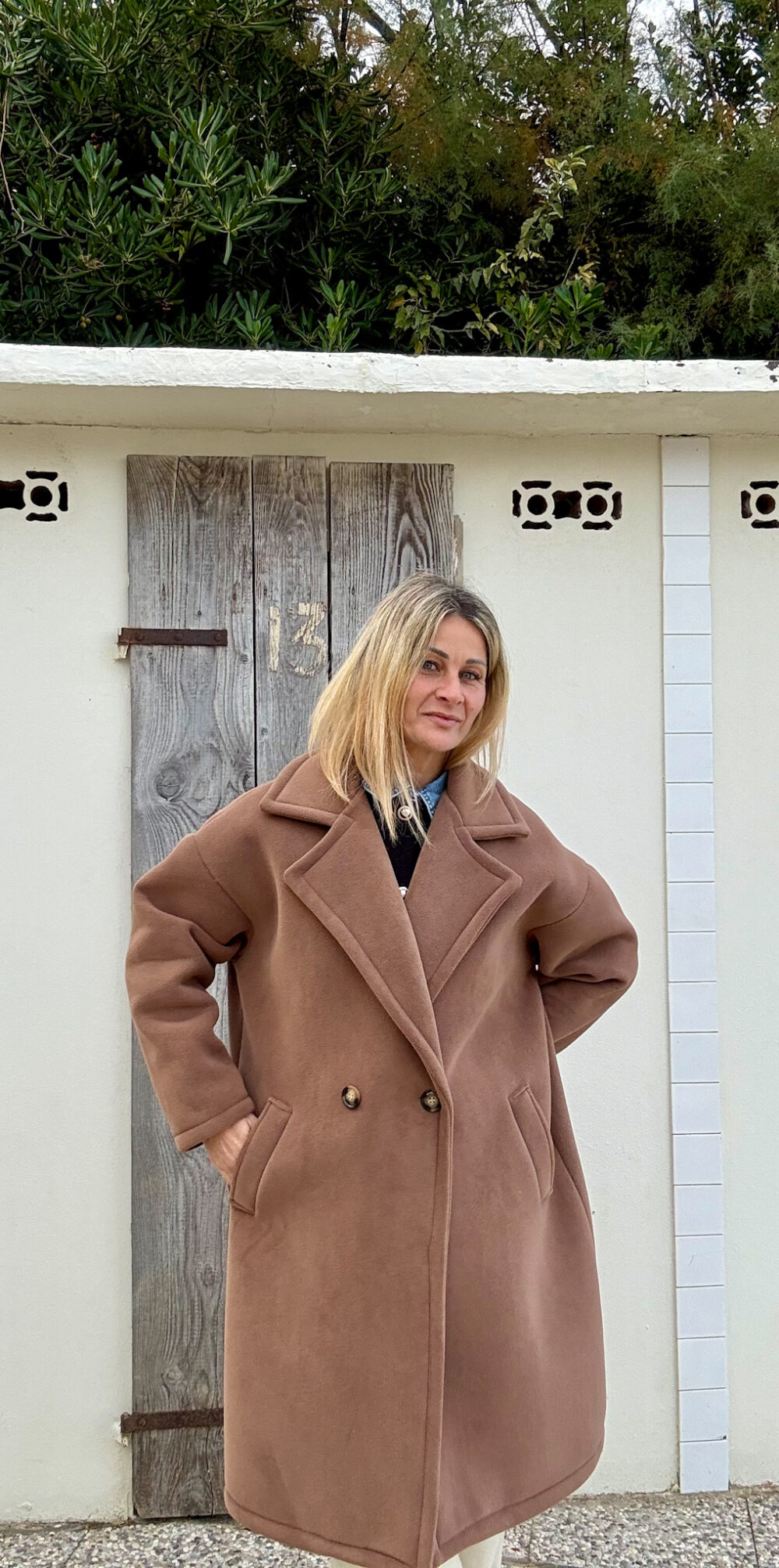 MAXI CAPPOTTO PESANTE EFFETTO NEOPRENE