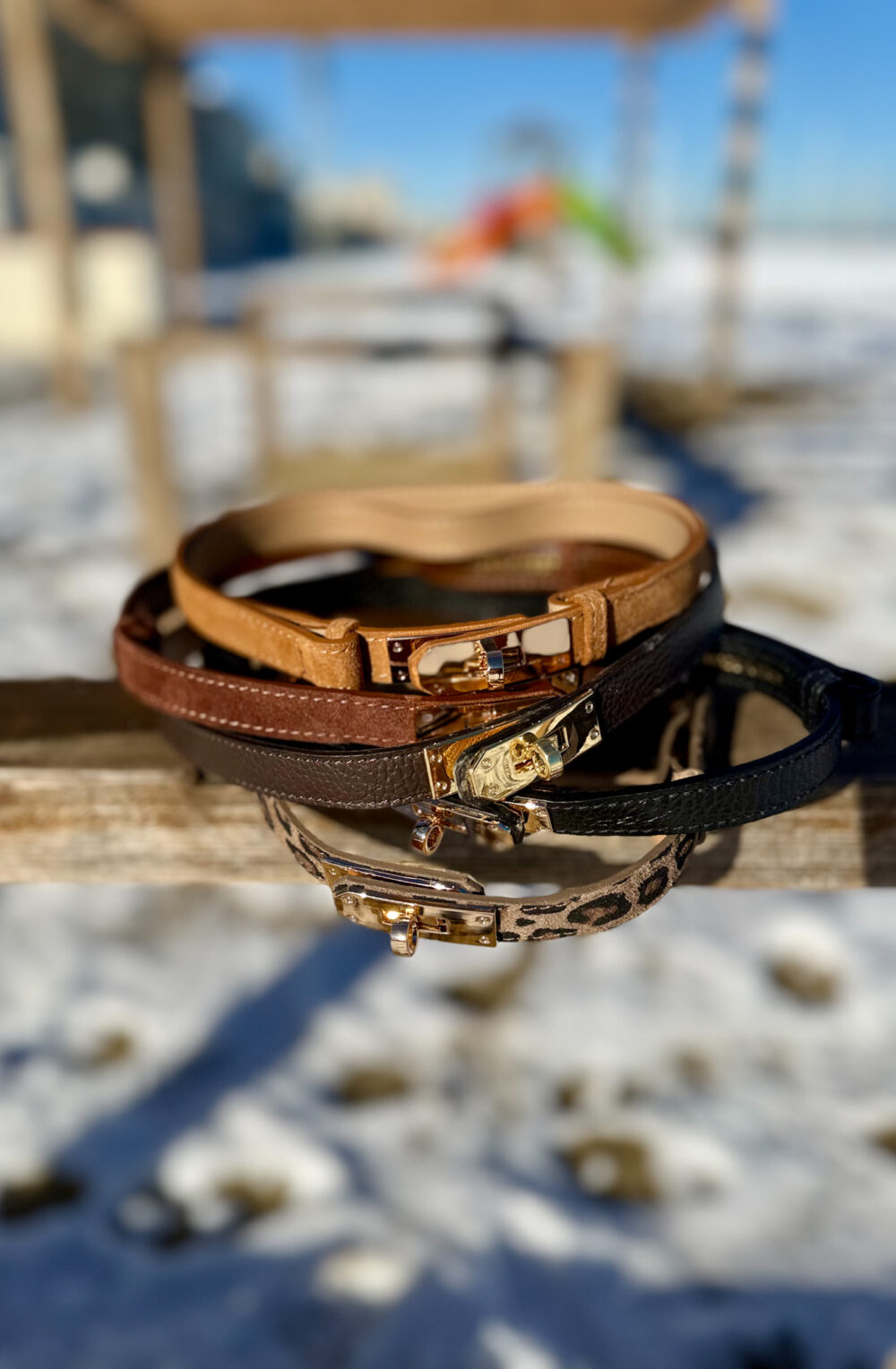 CINTURA PELLE SOTTILE  SCORREVOLE CHIUSURA LACCATA