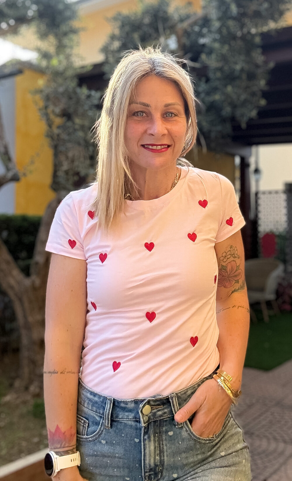 TSHIRT MICRO APPLICAZIONI ELASTICIZZATA